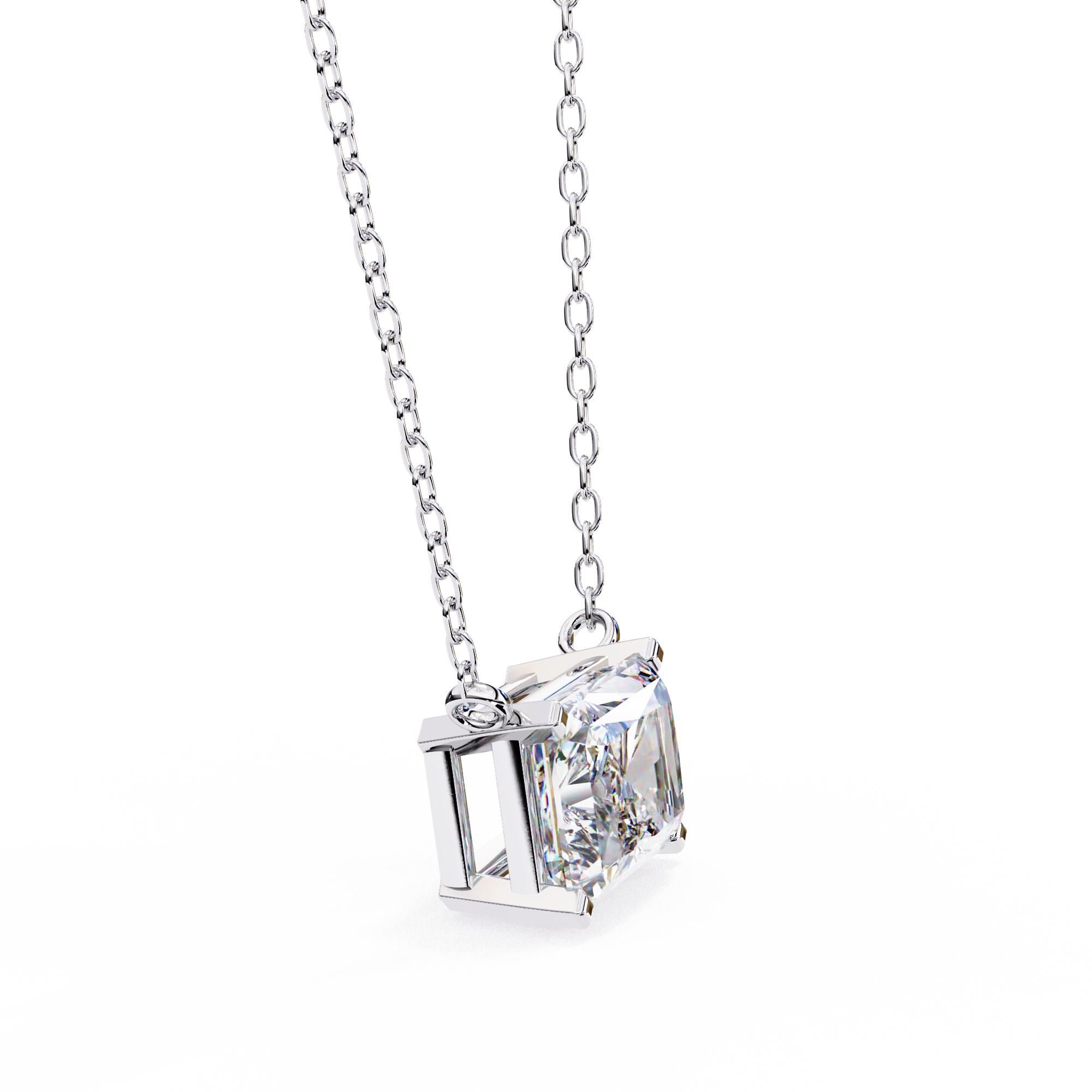 Infinity Glow Emerald-Cut Necklace | 925 Sterling Silver