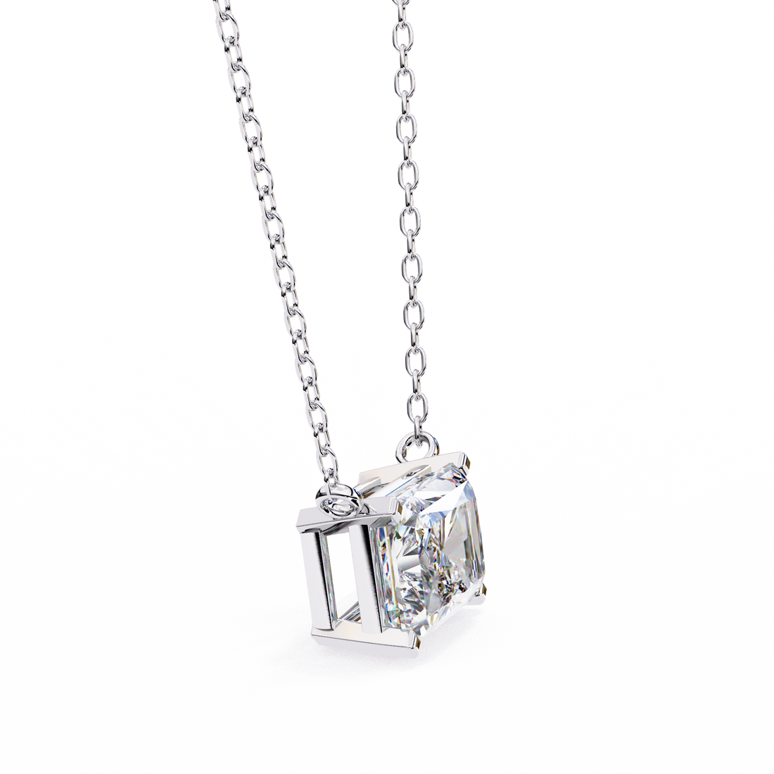 Infinity Glow Emerald-Cut Necklace | 925 Sterling Silver