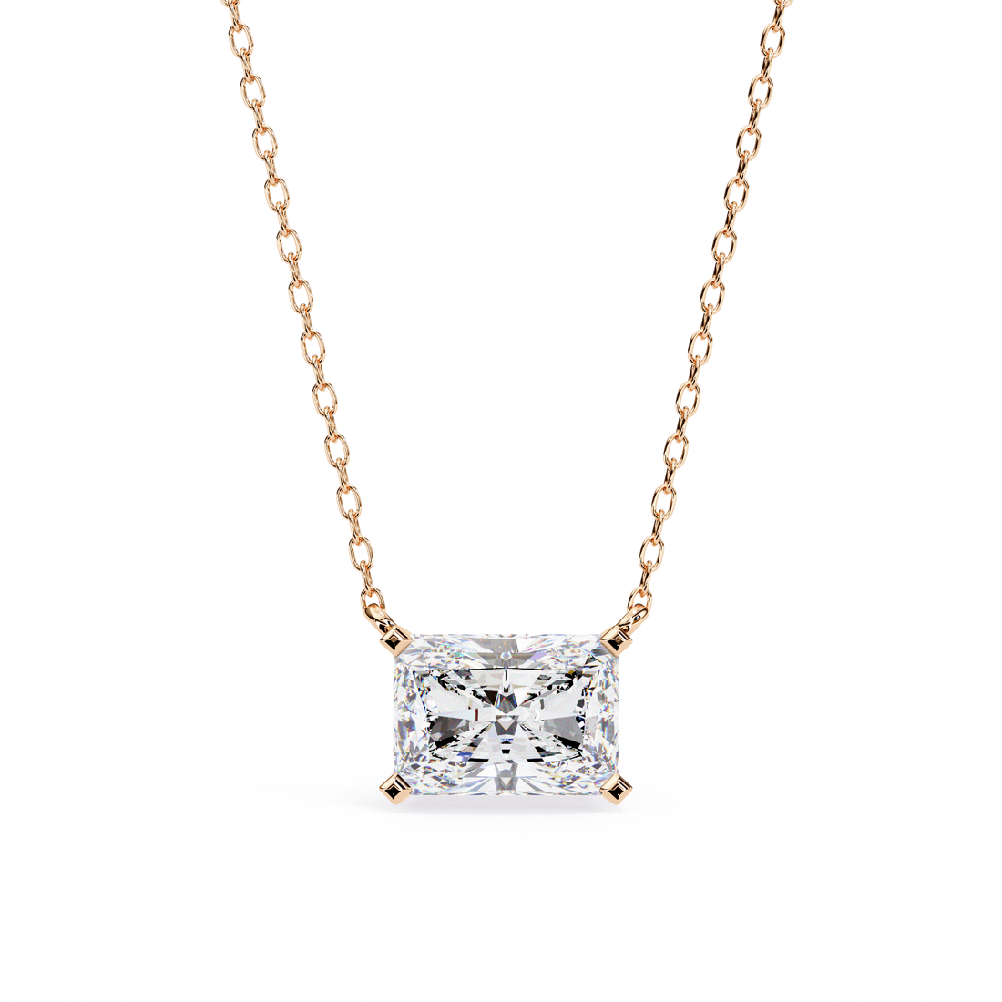 Infinity Glow Emerald-Cut Necklace | 925 Sterling Silver