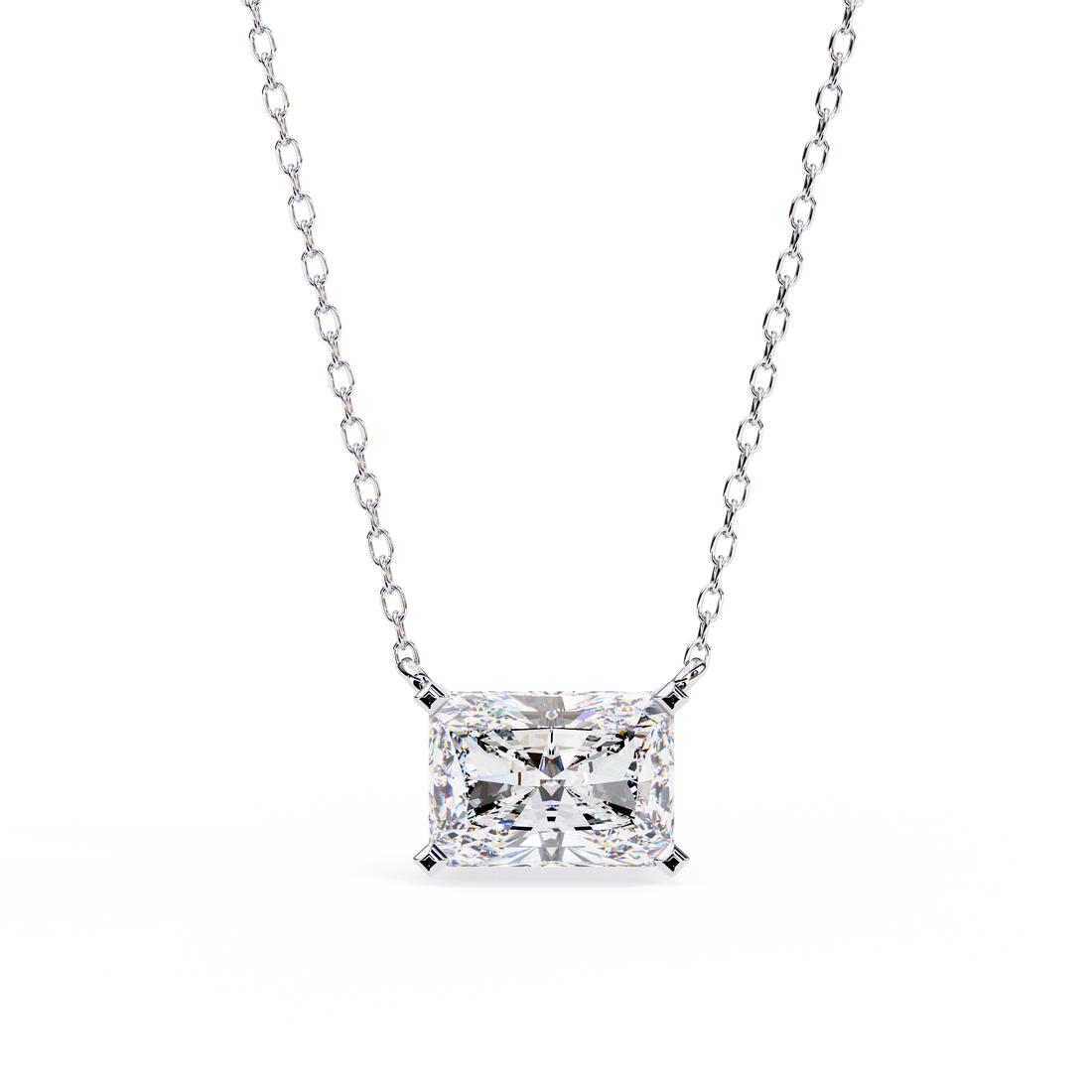 Infinity Glow Emerald-Cut Necklace | 925 Sterling Silver