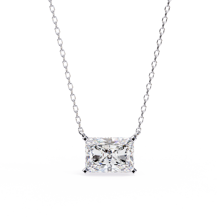Infinity Glow Emerald-Cut Necklace | 925 Sterling Silver