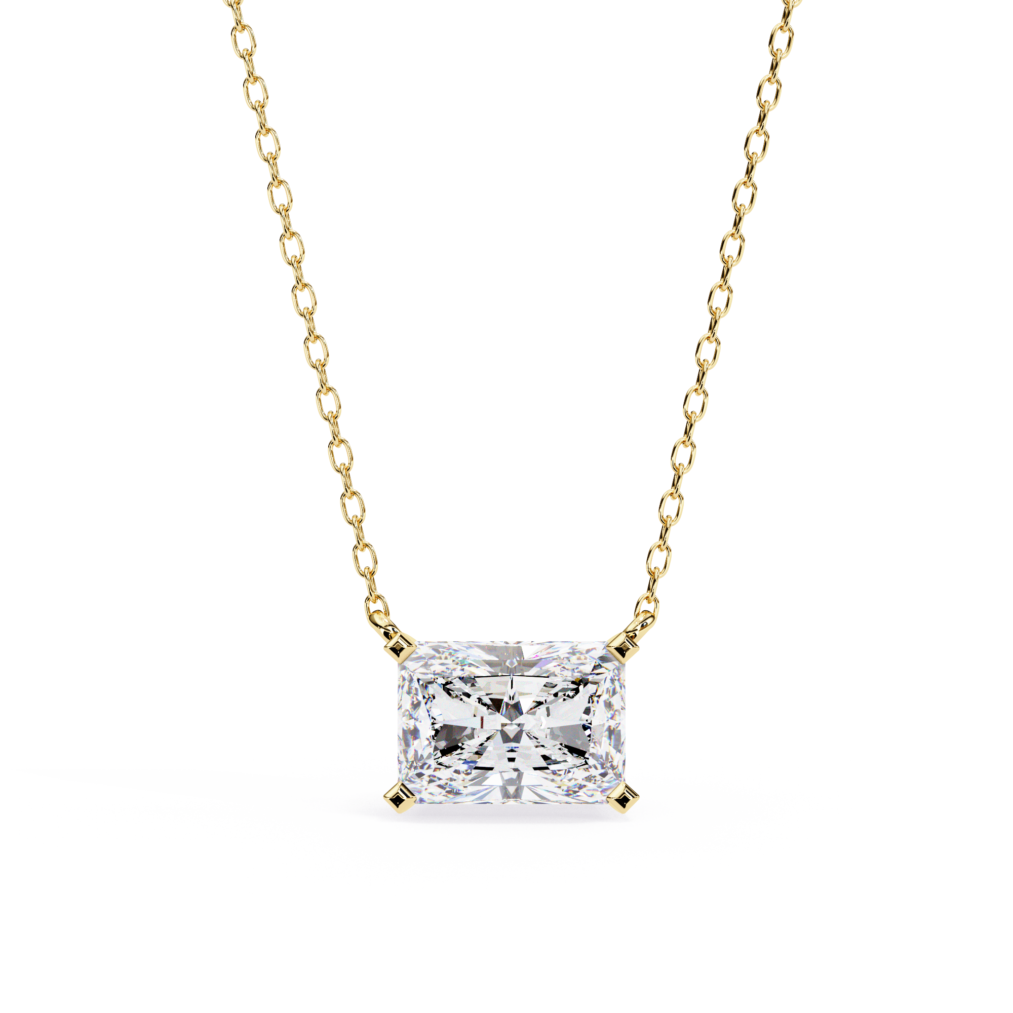 Infinity Glow Emerald-Cut Necklace | 925 Sterling Silver