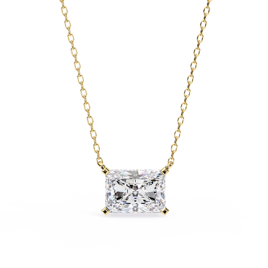 Infinity Glow Emerald-Cut Necklace | 925 Sterling Silver