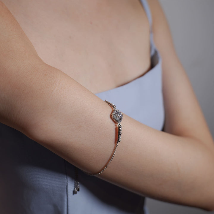 Orope’s Moissanite Bolo Bracelet made with 925 Pure Sterling Silver