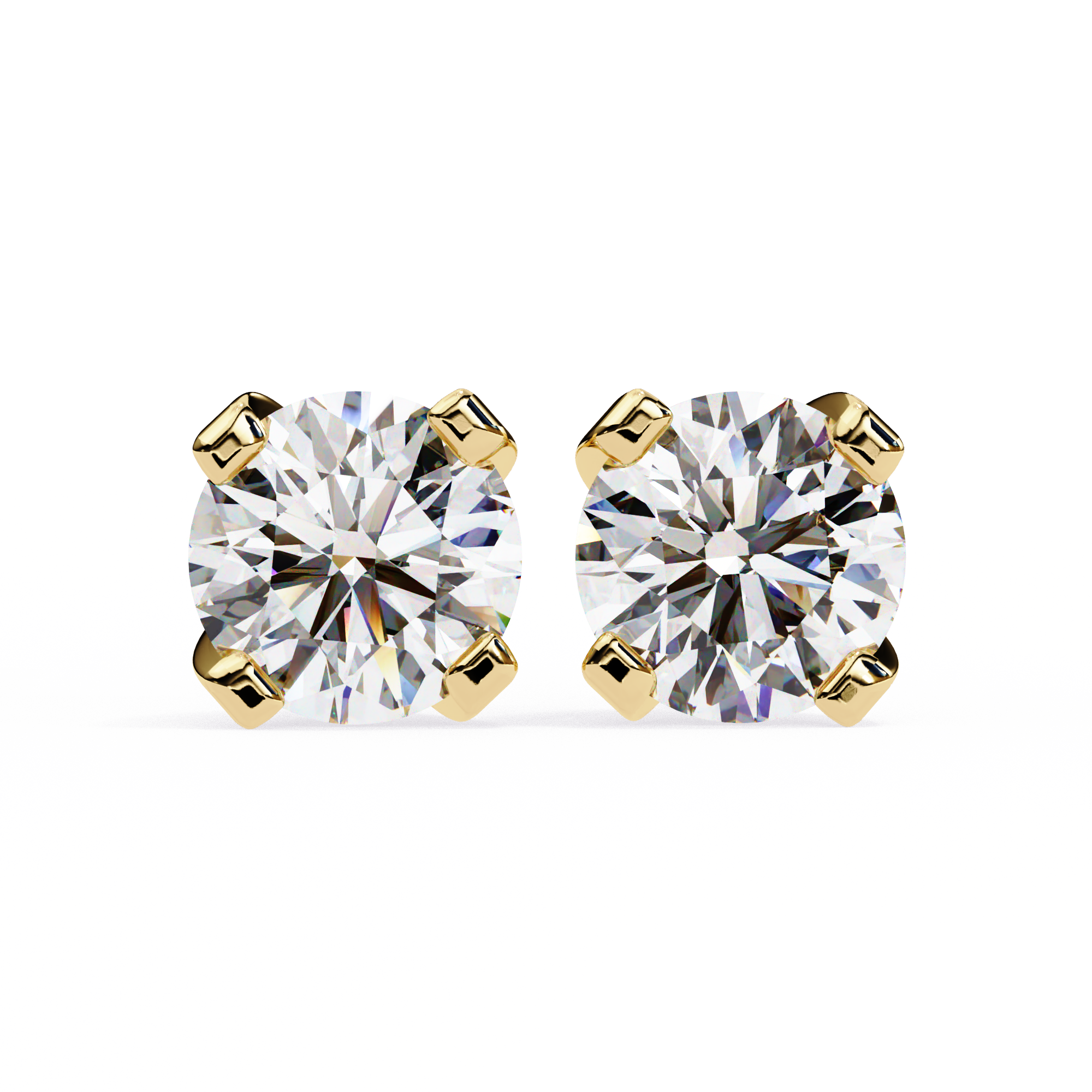 Dazzling CZ  Solitaire Earrings