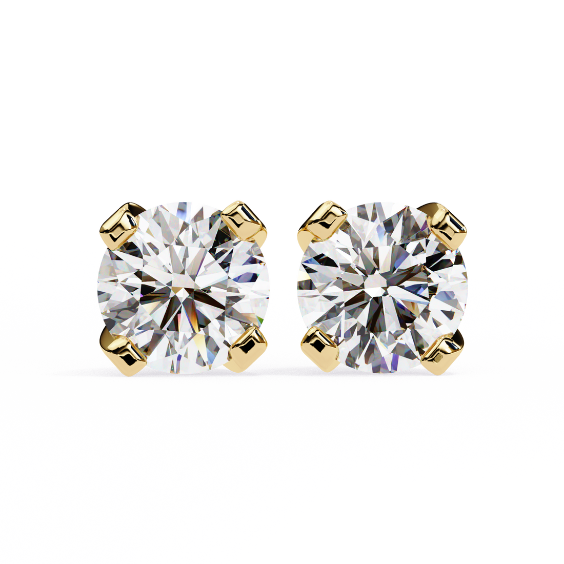 Dazzling CZ  Solitaire Earrings