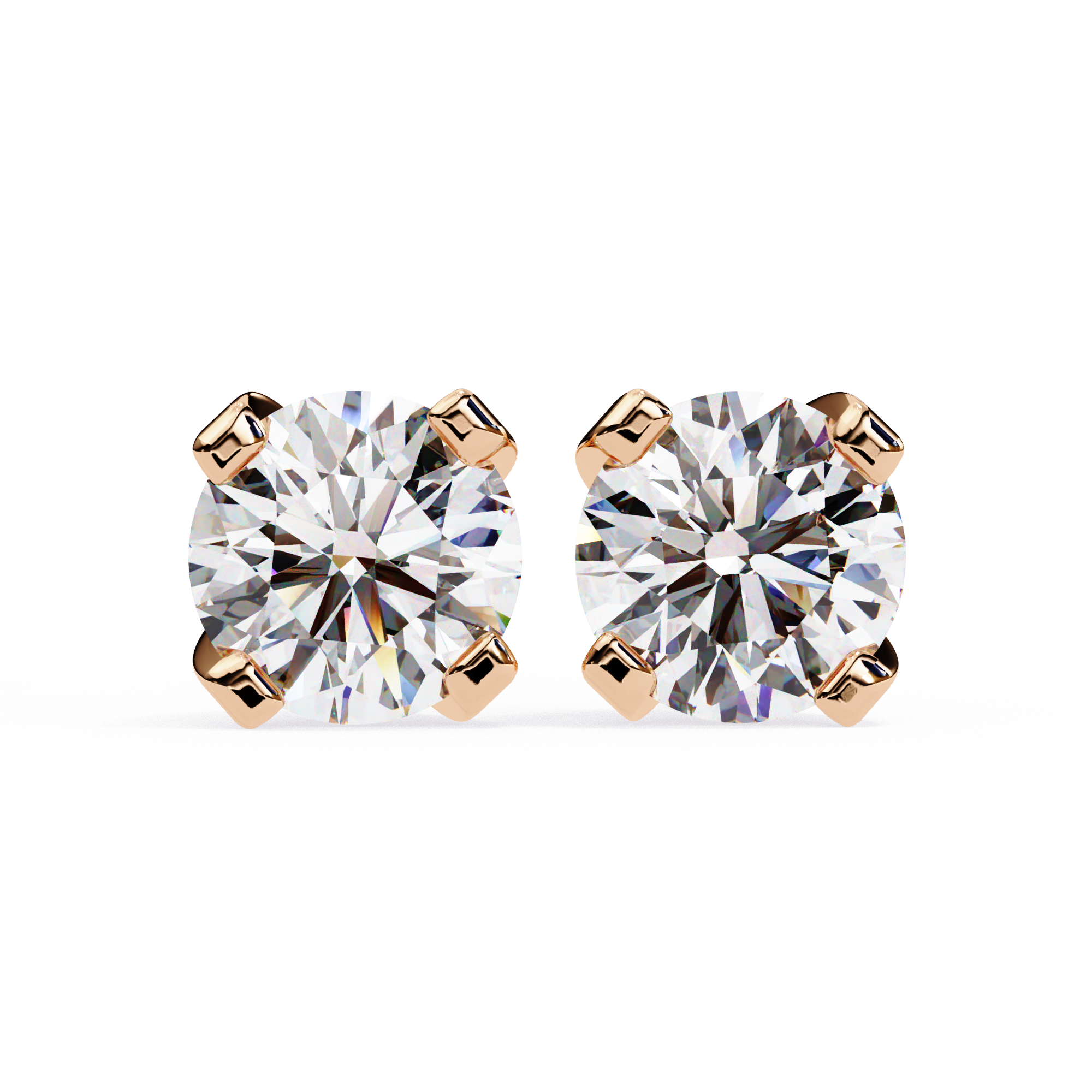Dazzling CZ  Solitaire Earrings