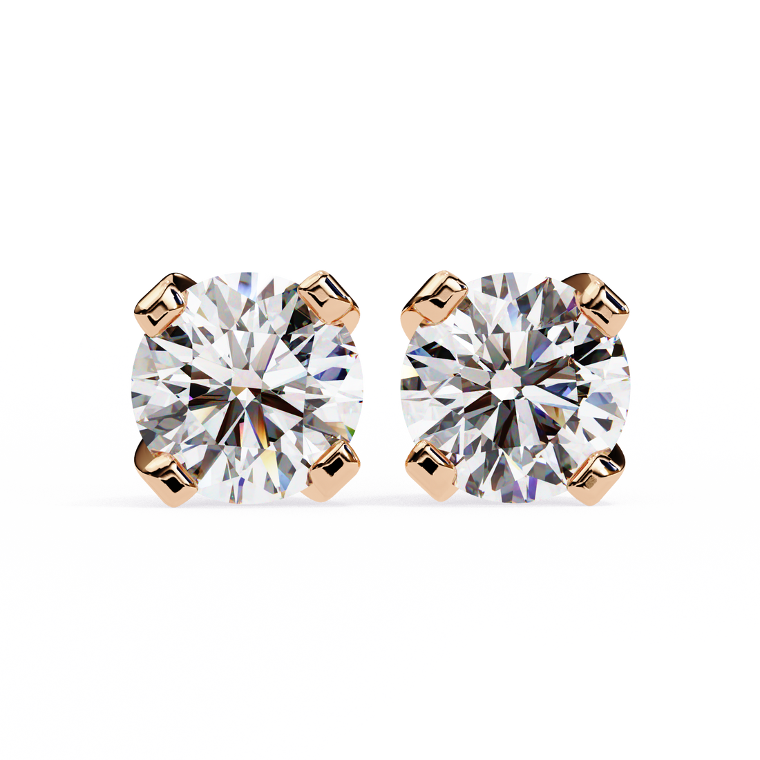 Dazzling CZ  Solitaire Earrings