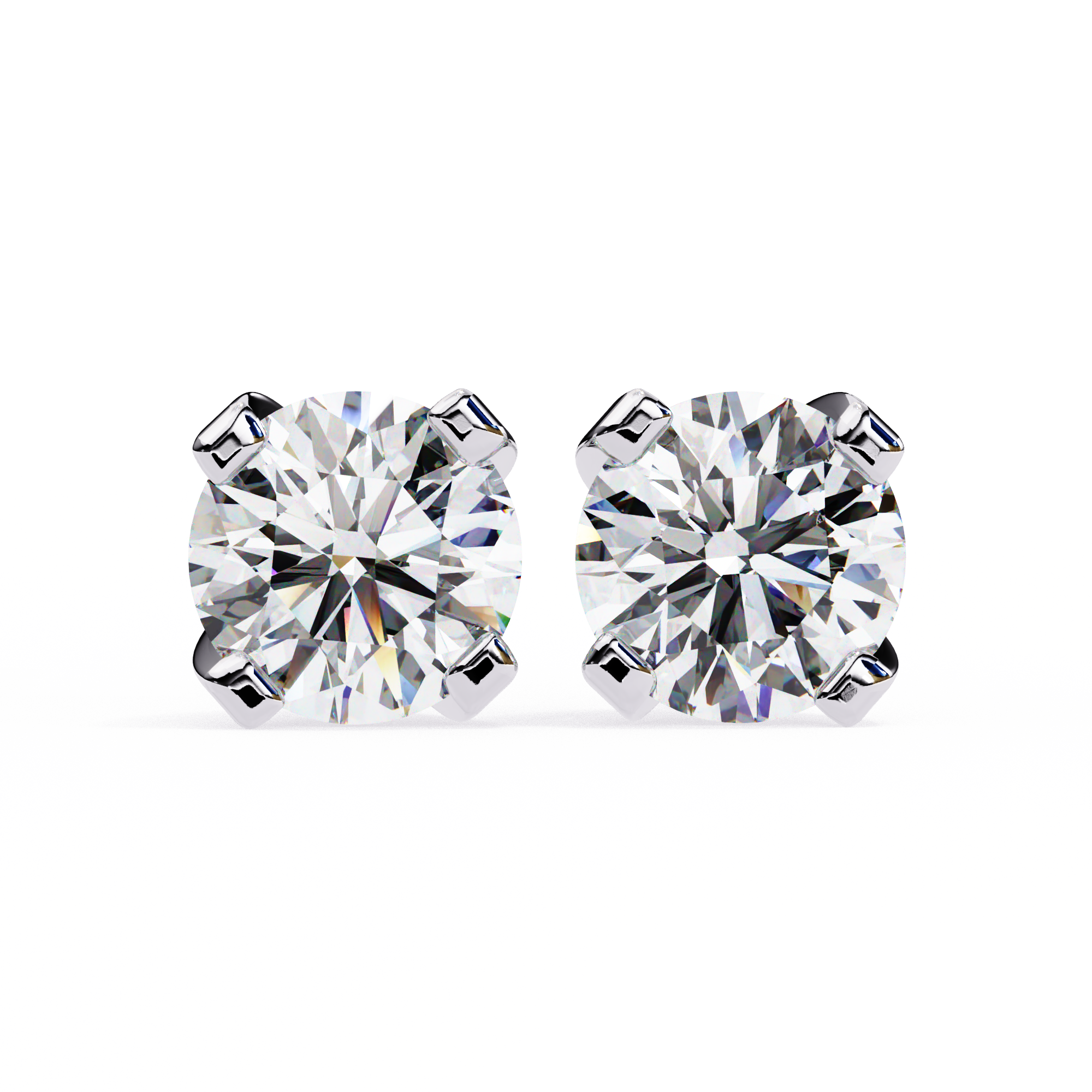 Dazzling CZ  Solitaire Earrings