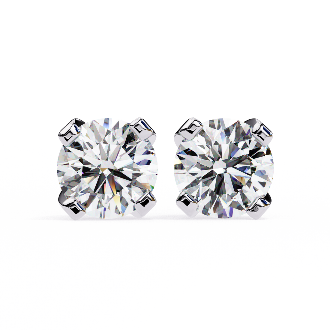 Dazzling CZ  Solitaire Earrings