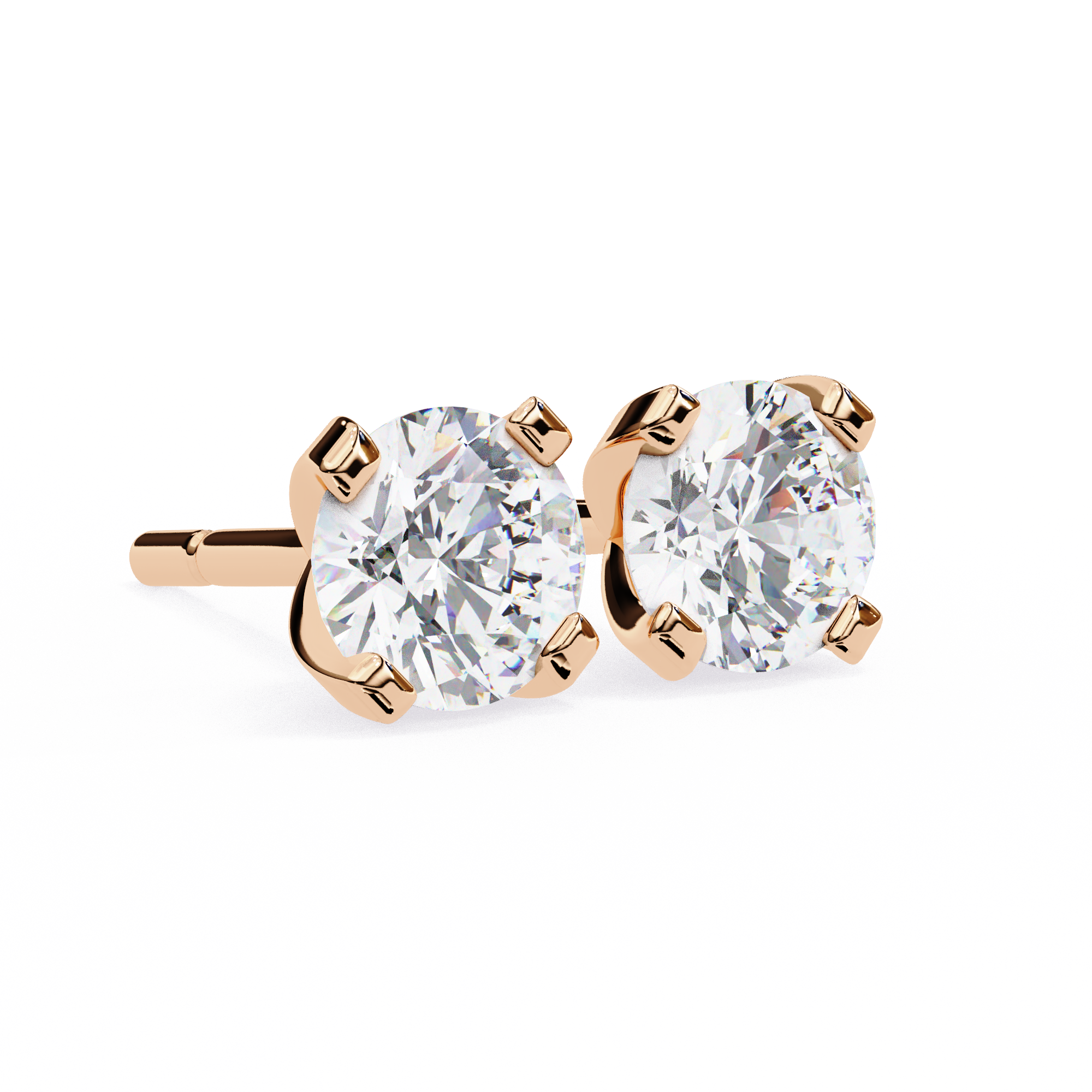 Dazzling CZ  Solitaire Earrings
