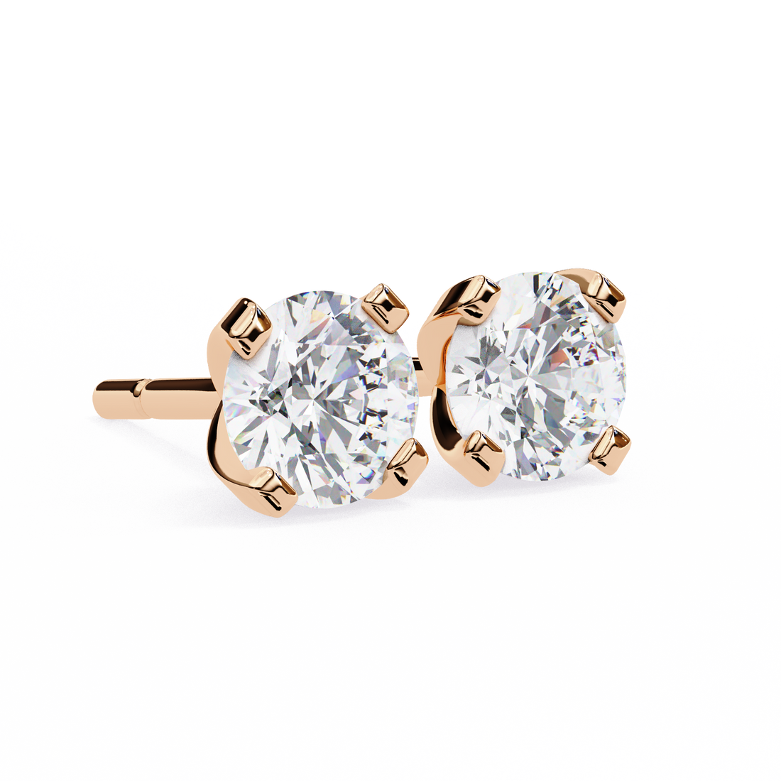 Dazzling CZ  Solitaire Earrings