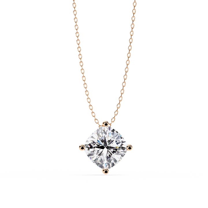 Radiant Solitaire Pendant Necklace | 925 Sterling Silver