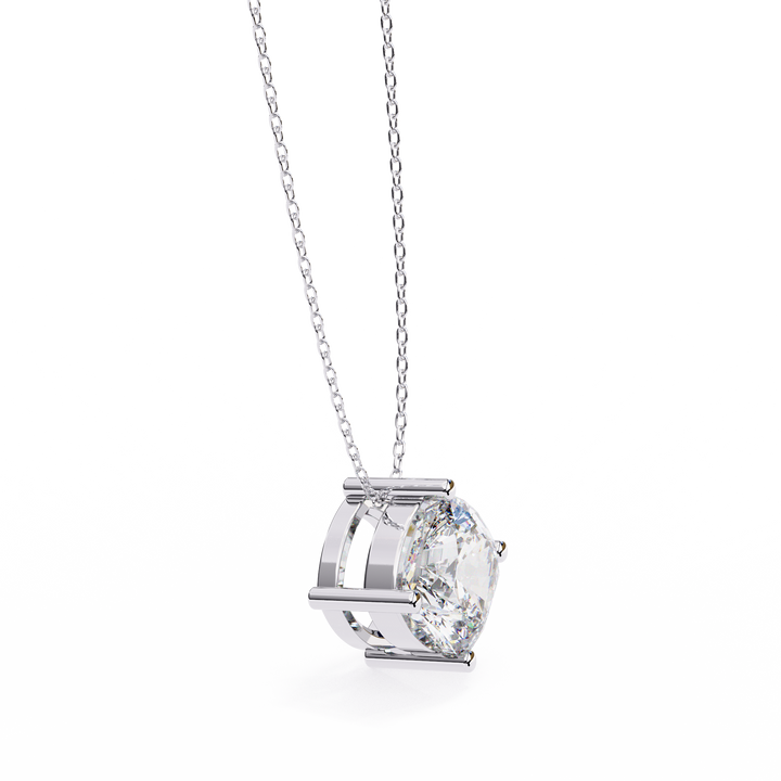 Radiant Solitaire Pendant Necklace | 925 Sterling Silver