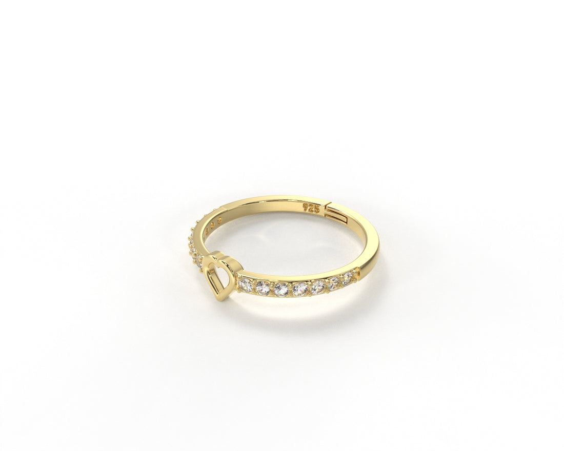 Orope’s Amora Open Heart Ring made with 925 Pure Sterling Silver