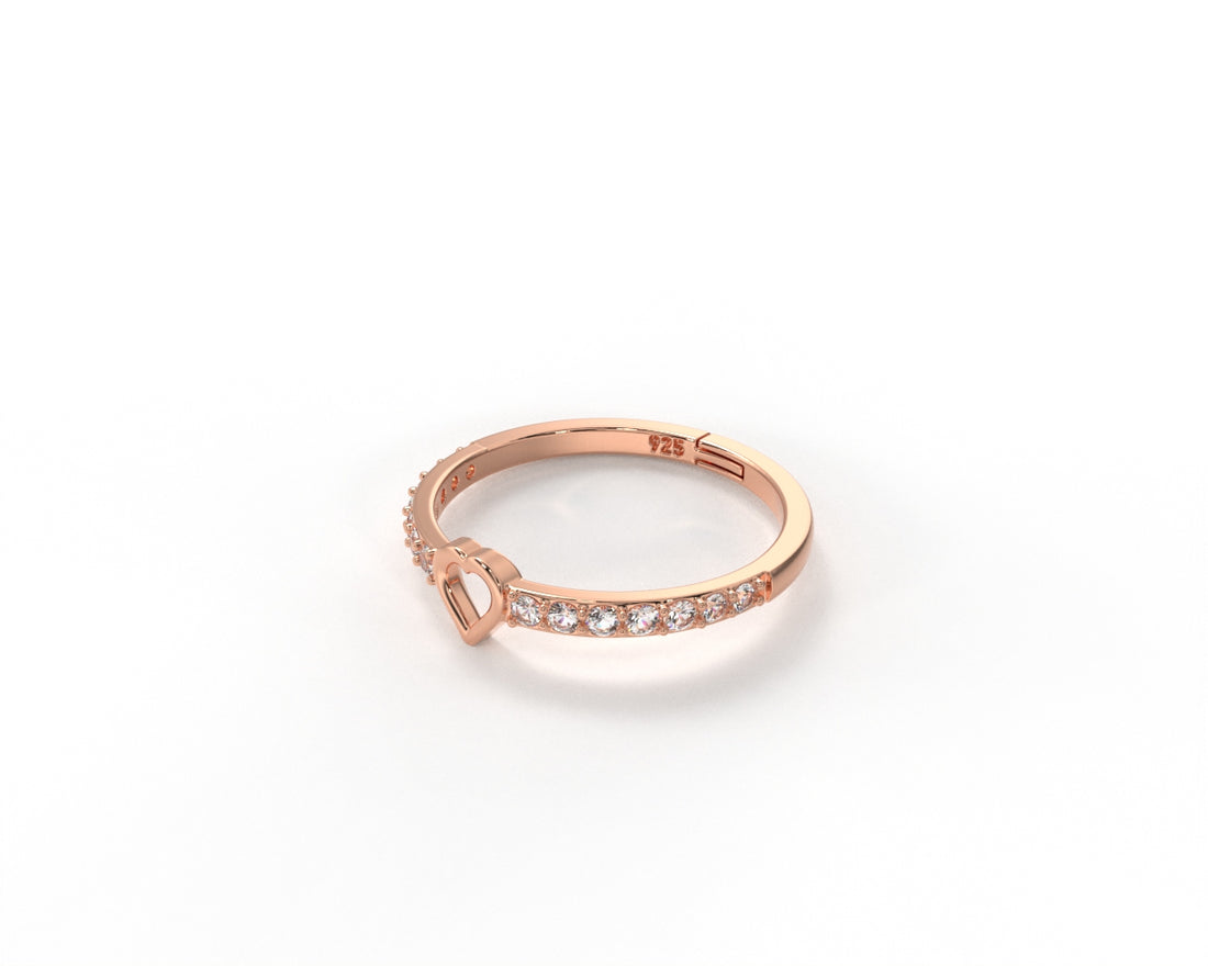 Orope’s Amora Open Heart Ring made with 925 Pure Sterling Silver