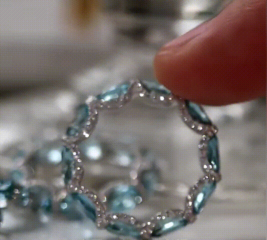 Orope's StarRiver Aquamarine Ferris Ring |  Made with 925 Pure Sterling Silver | Aquamarine Crystals