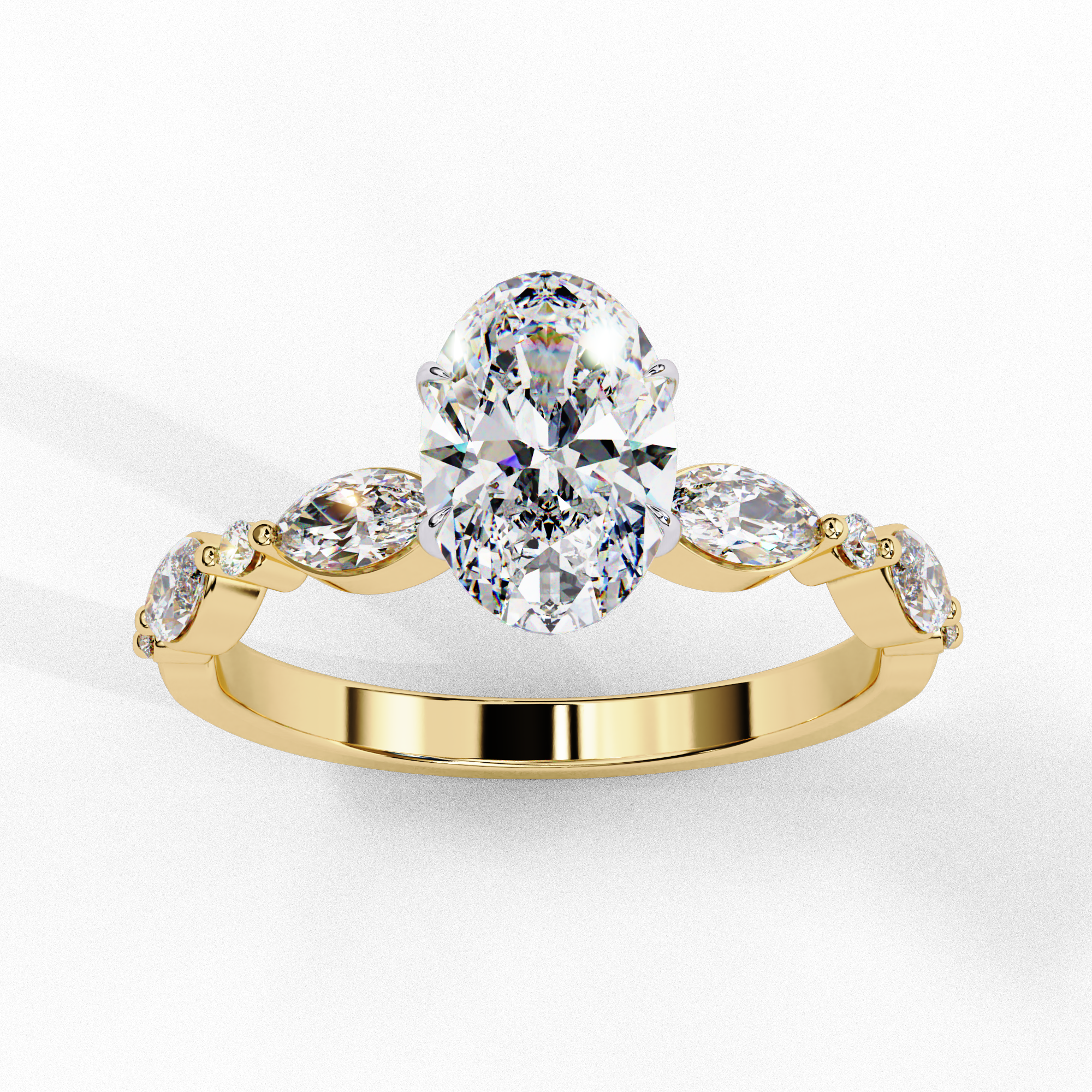 Luxury Oval Shape Diamond Style Ring for Women | 925 Sterling Silver