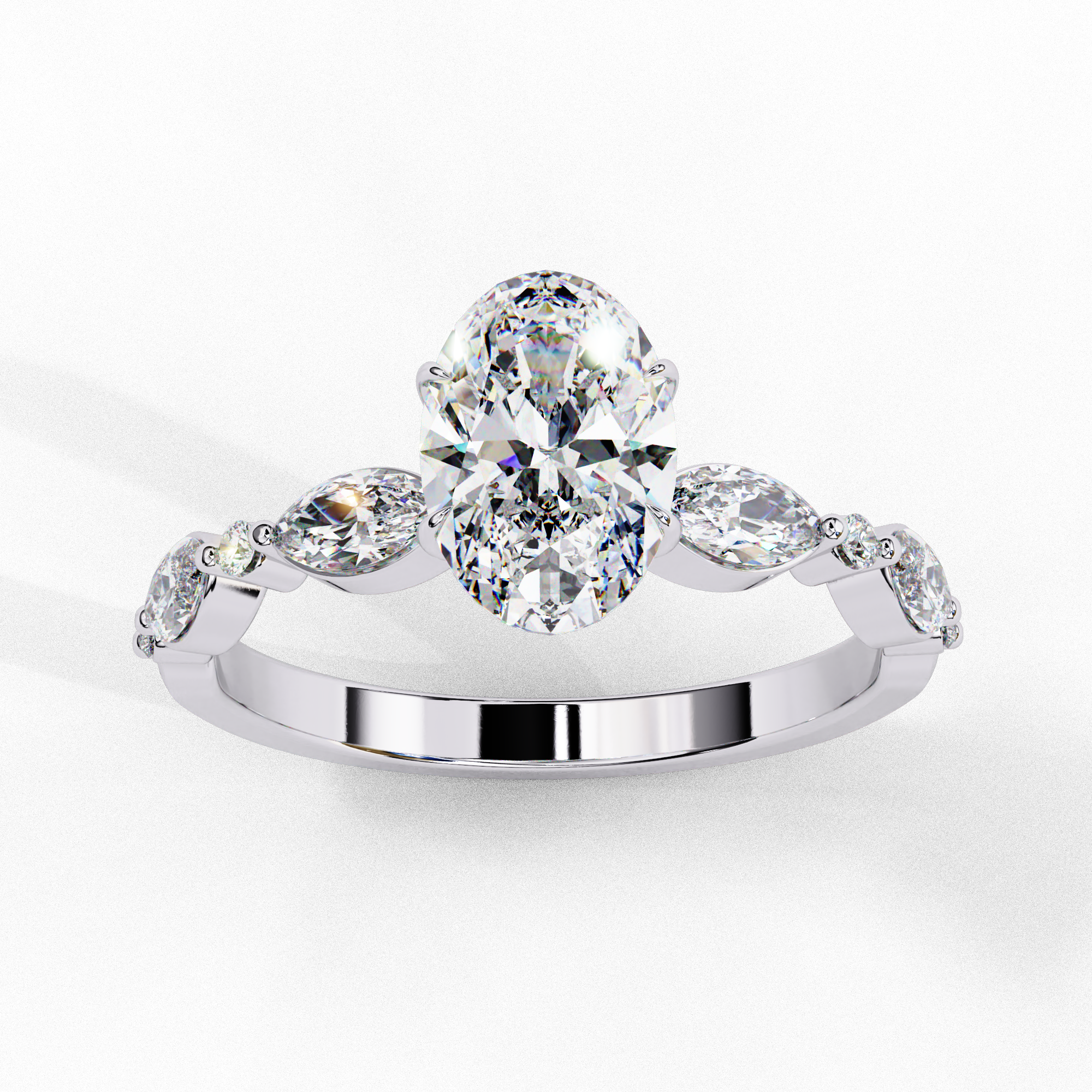 Luxury Oval Shape Diamond Style Ring for Women | 925 Sterling Silver