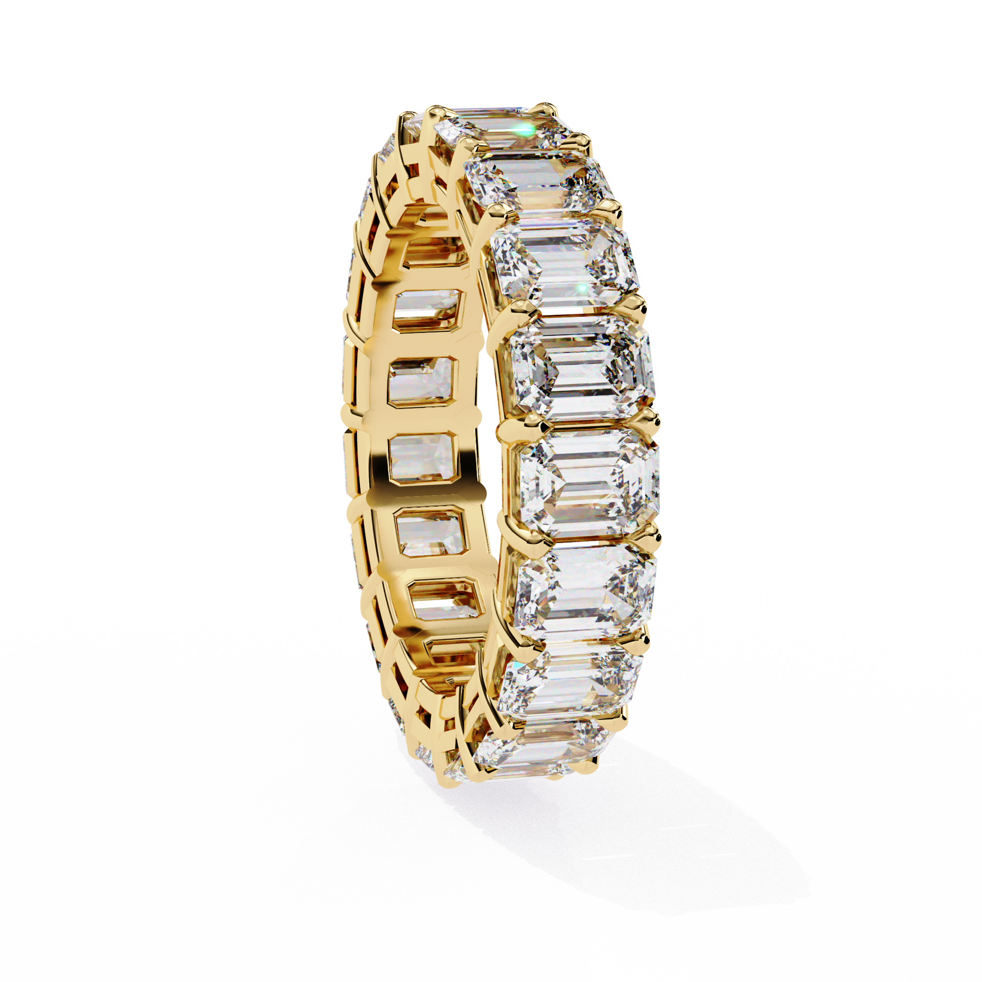 Oropé Classic Radiance Emerald-Cut Eternity Ring | 925 Pure Sterling Silver