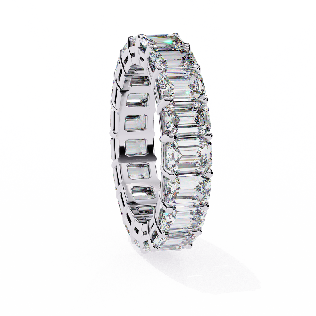 Oropé Classic Radiance Emerald-Cut Eternity Ring | 925 Pure Sterling Silver