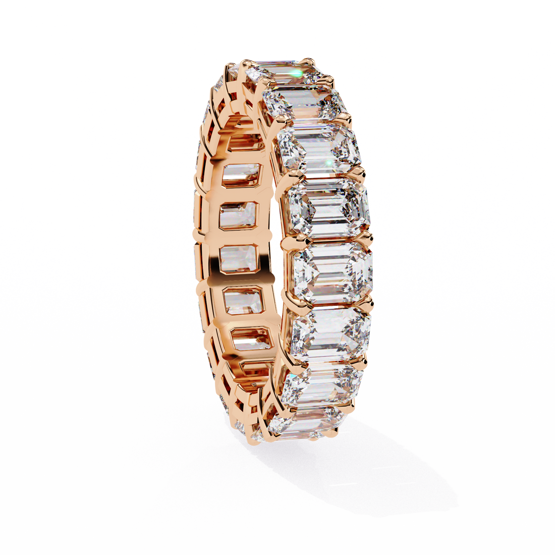 Oropé Classic Radiance Emerald-Cut Eternity Ring | 925 Pure Sterling Silver