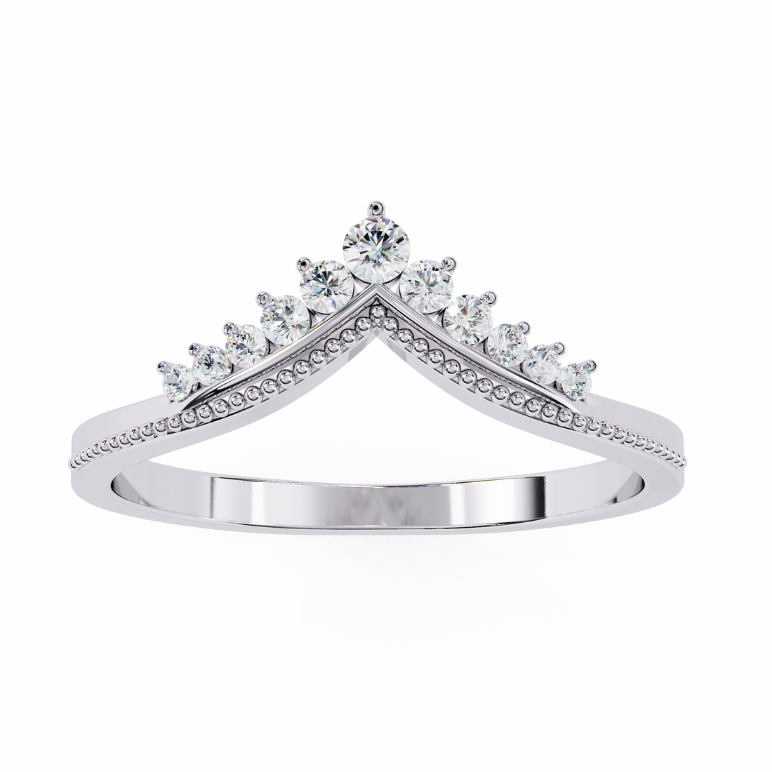Starlight V-Shape Crown Ring | 925 Sterling Silver