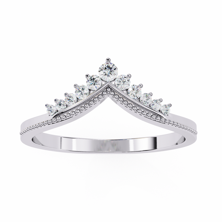 Starlight V-Shape Crown Ring | 925 Sterling Silver