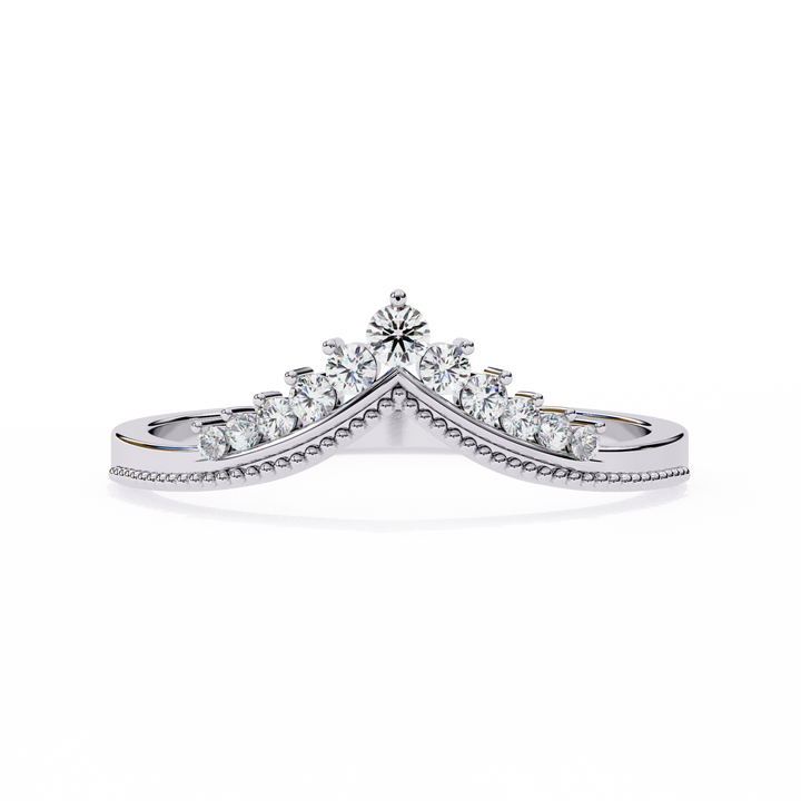Oropé Classic Radiance Crown Chevron Ring | 925 Pure Sterling Silver