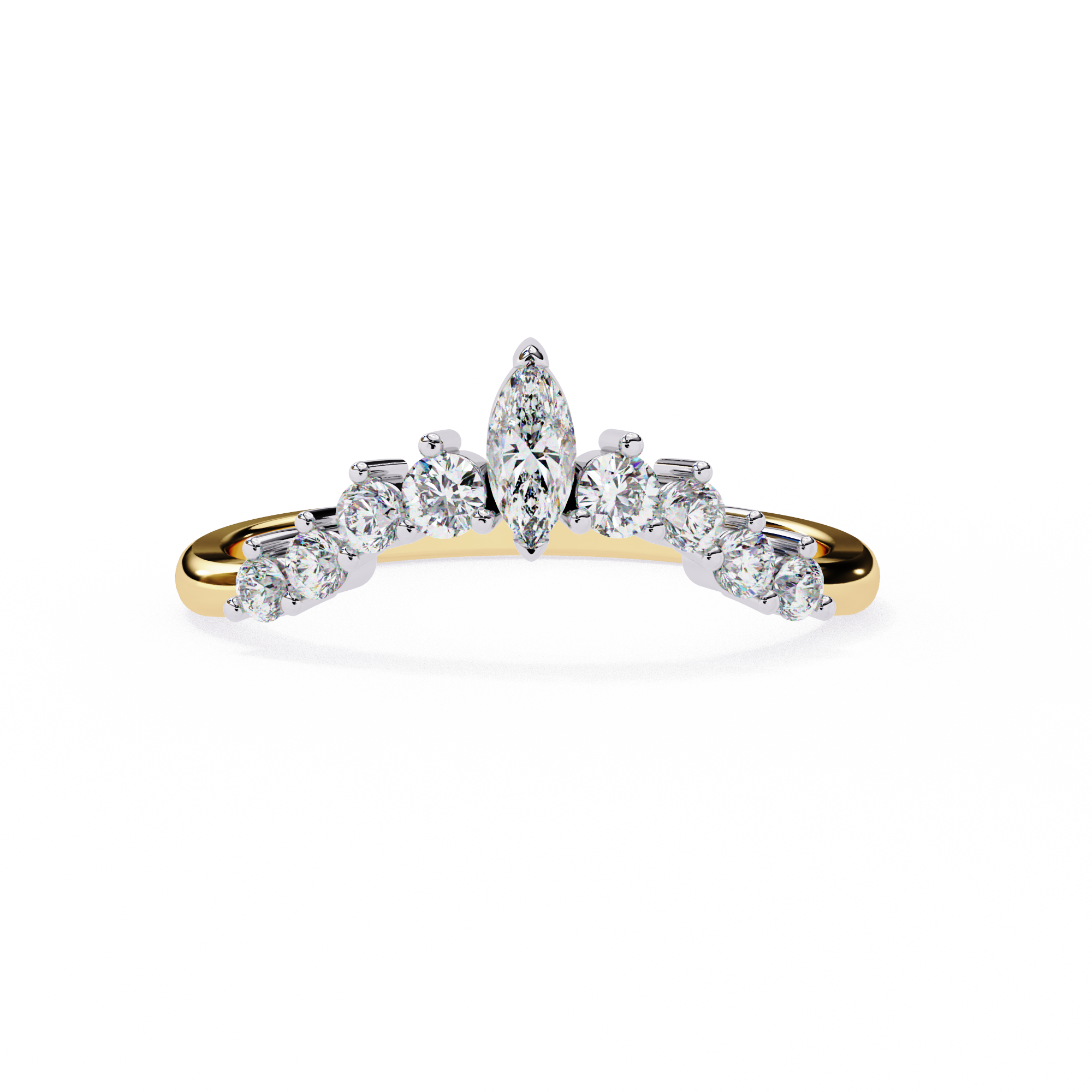 Queen’s Grace Marquise Band | 925 Pure Sterling Silver