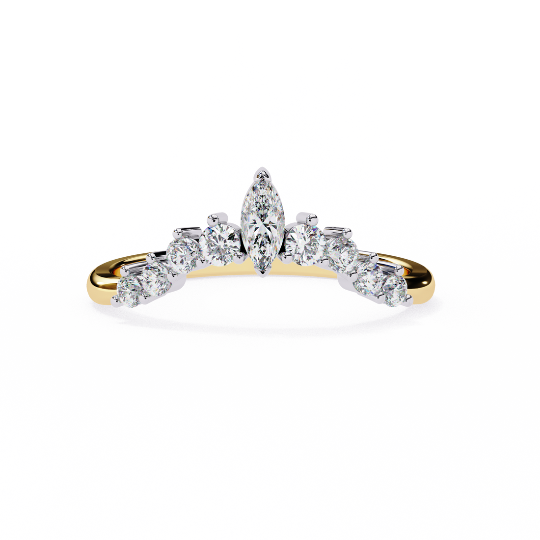 Queen’s Grace Marquise Band | 925 Pure Sterling Silver