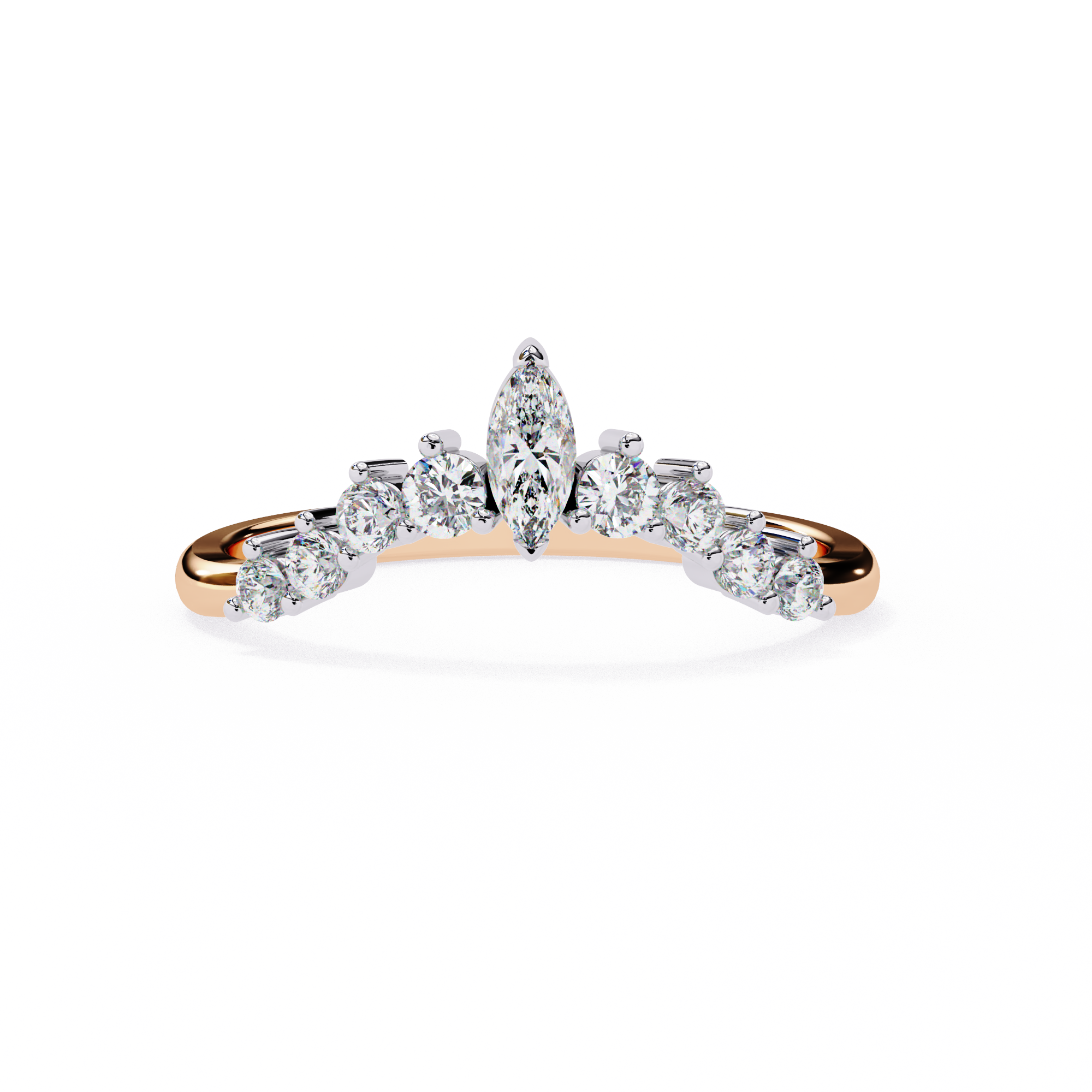 Queen’s Grace Marquise Band | 925 Pure Sterling Silver