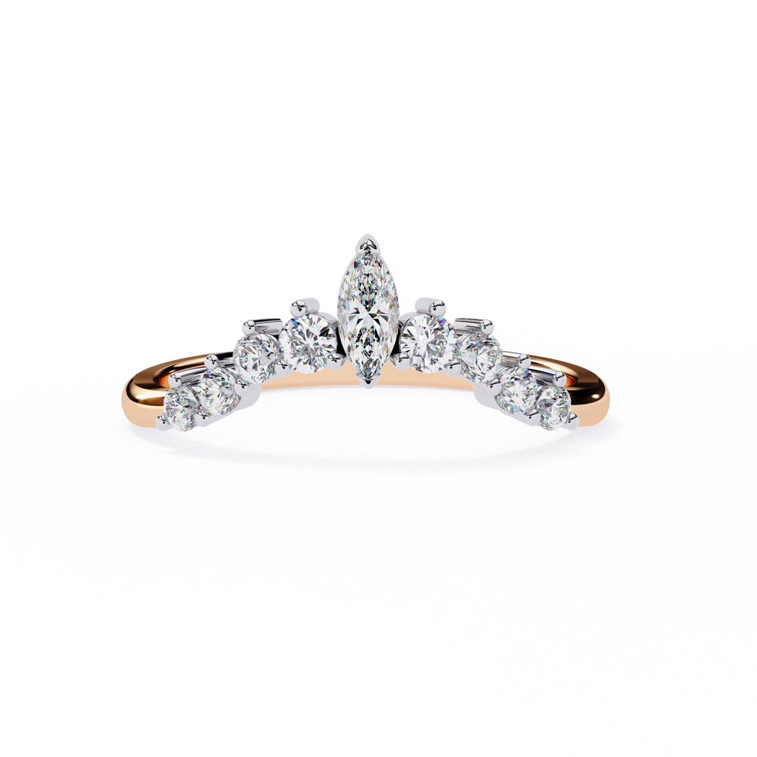 Queen’s Grace Marquise Band | 925 Pure Sterling Silver