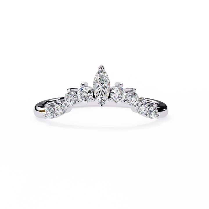 Queen’s Grace Marquise Band | 925 Pure Sterling Silver
