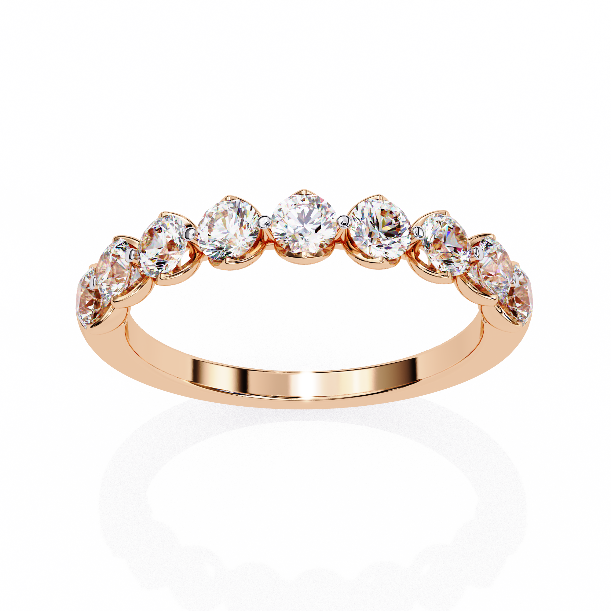 Classic Radiance Half Eternity Ring | 925 Pure Sterling Silver