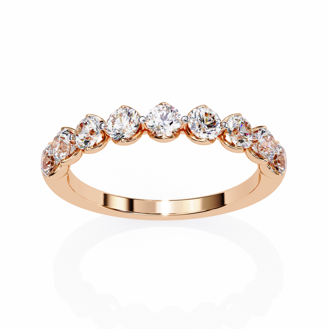 Classic Radiance Half Eternity Ring | 925 Pure Sterling Silver
