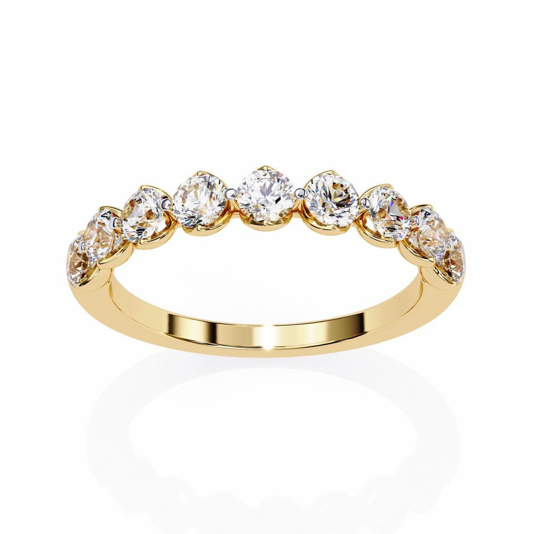Classic Radiance Half Eternity Ring | 925 Pure Sterling Silver