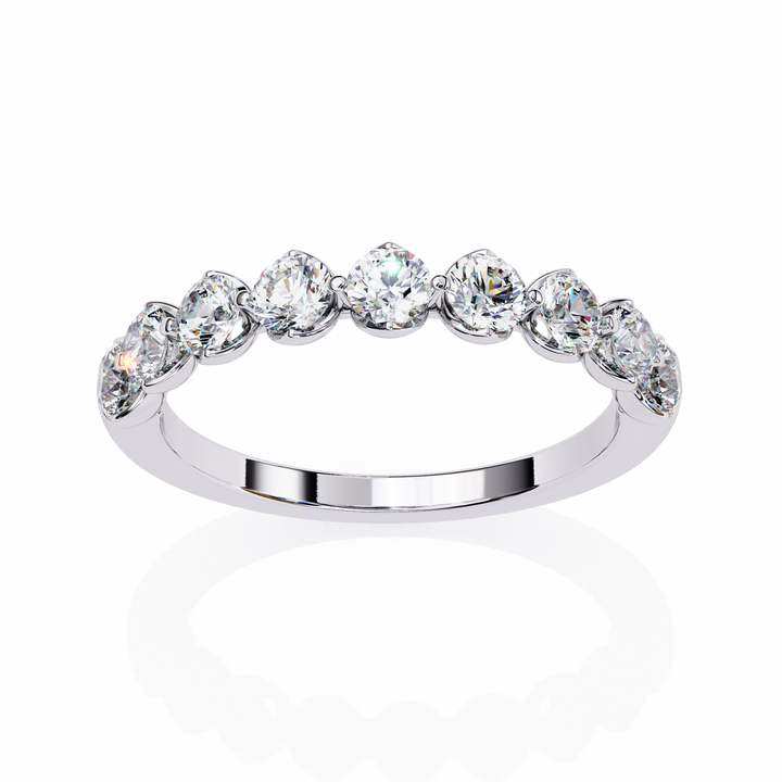 Classic Radiance Half Eternity Ring | 925 Pure Sterling Silver