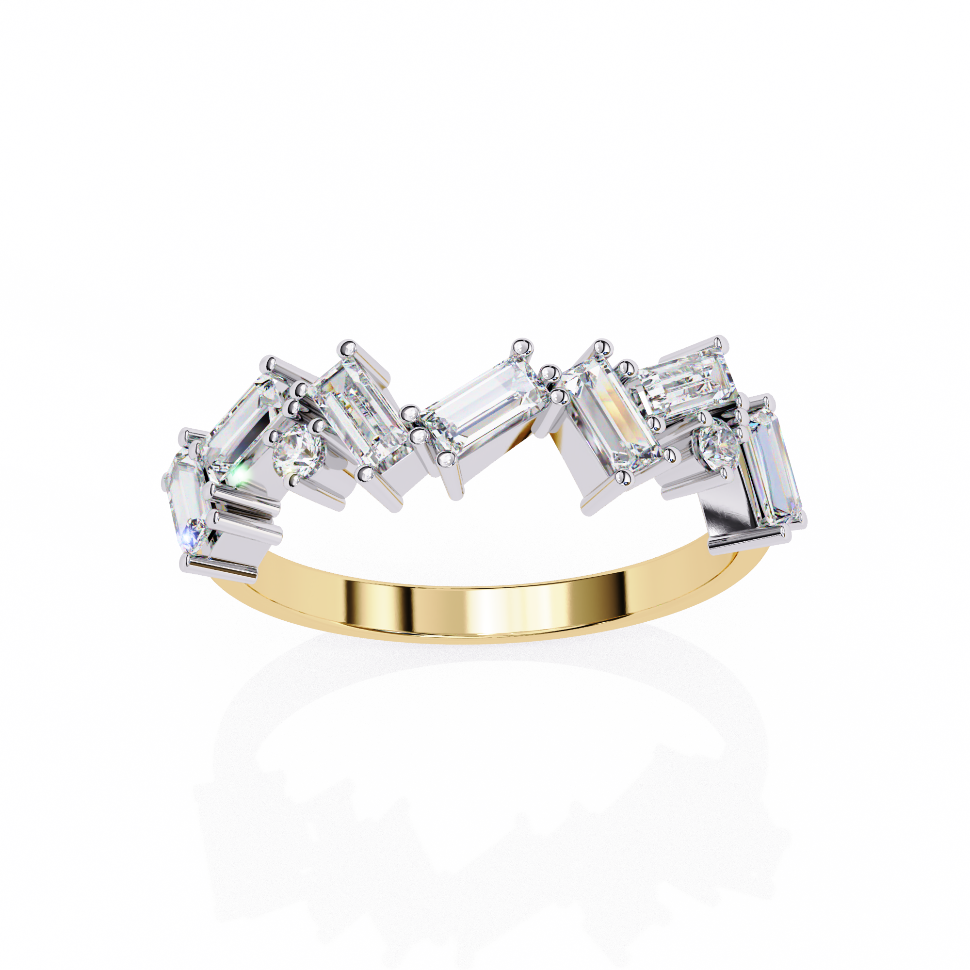 Oropé Classic Radiance Baguette Crown Band | 925 Pure Sterling Silver
