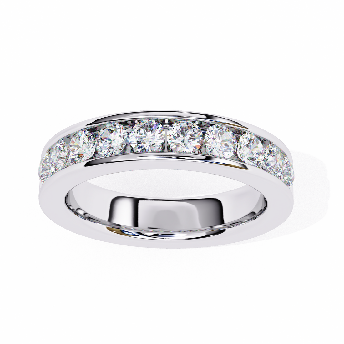 Eternal Line Diamond-Look Band | 925 Pure Sterling Silver