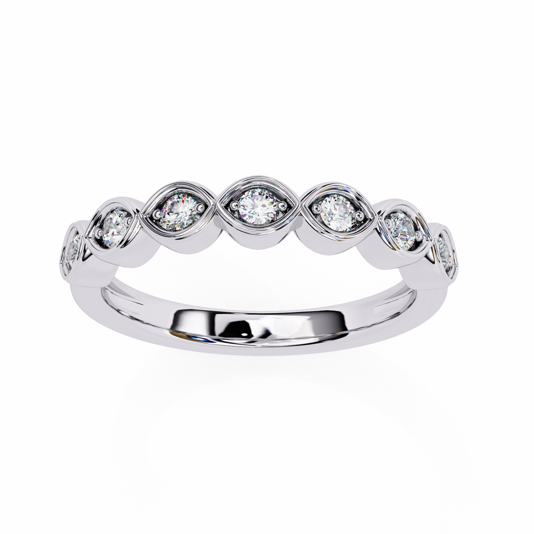 Eternal Eye Bezel Silver Ring | 925 Pure Sterling Silver
