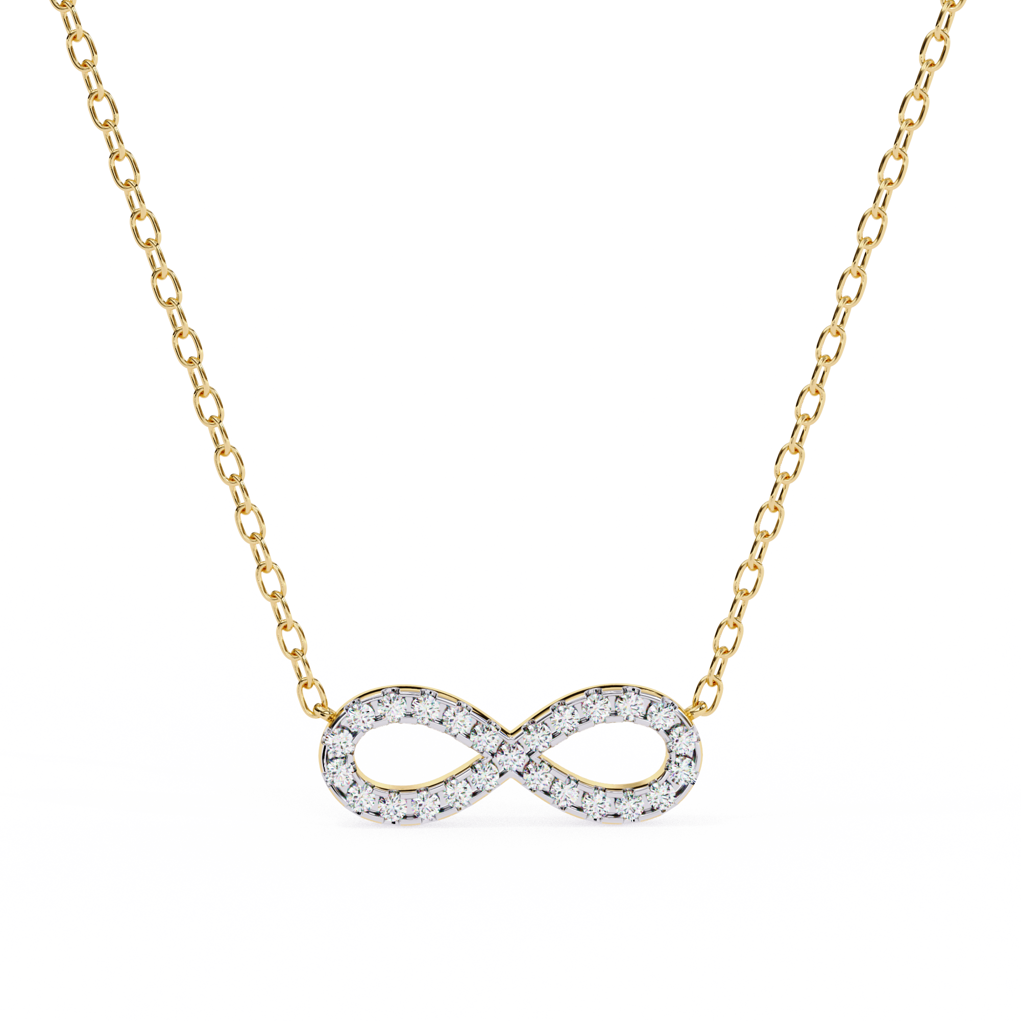 Infinity Symbol Diamond Necklace | 925 Sterling Silver
