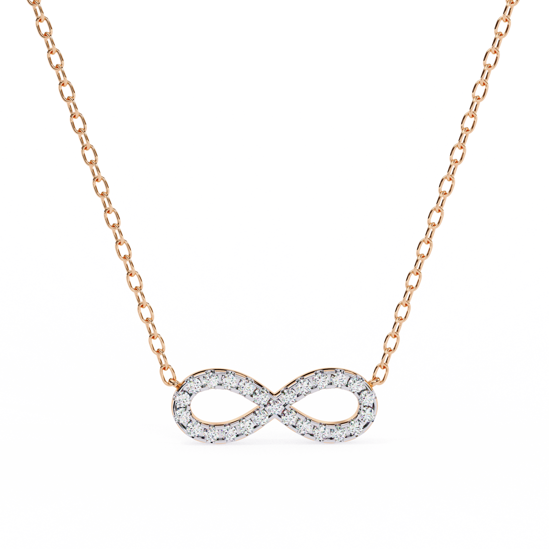 Infinity Symbol Diamond Necklace | 925 Sterling Silver