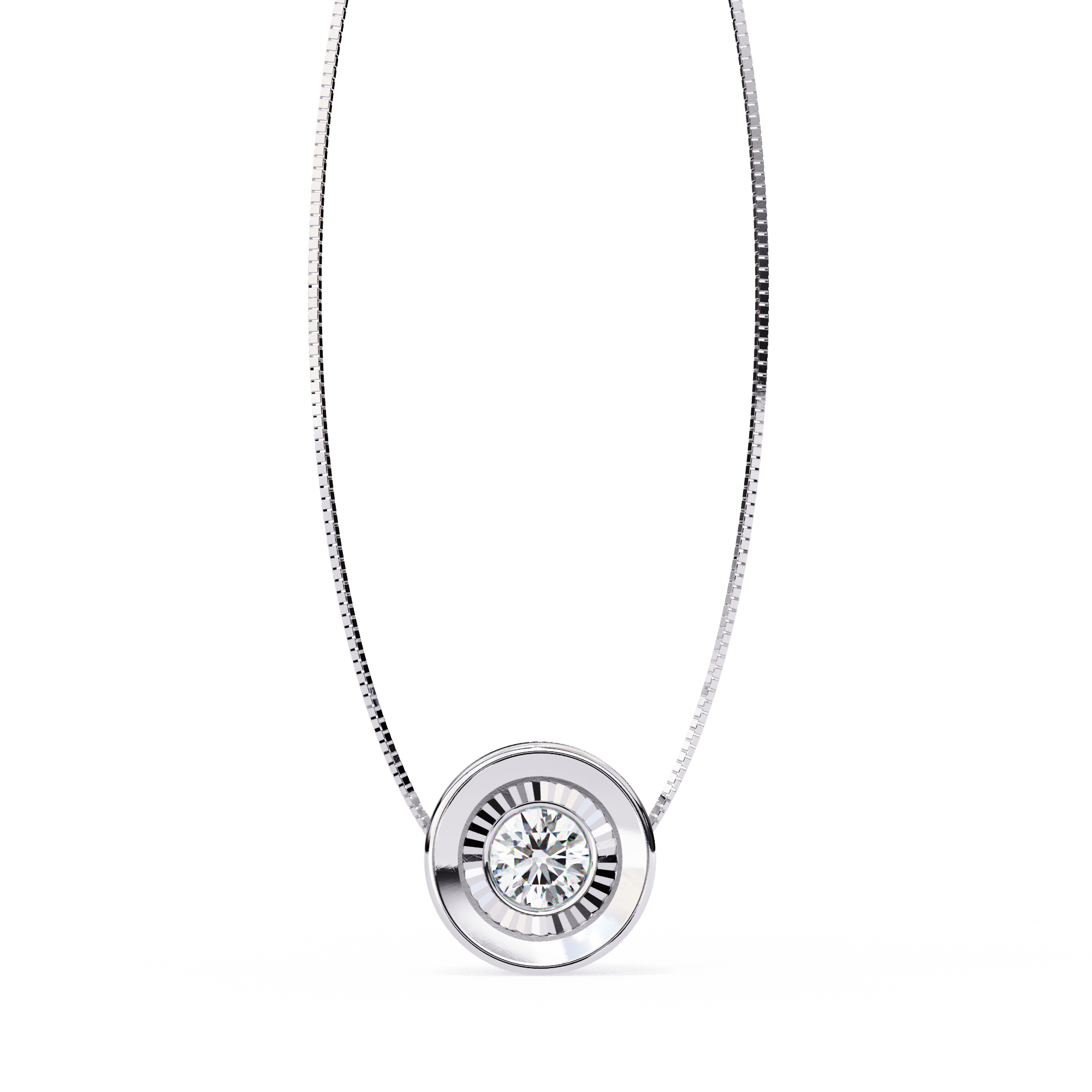 Eterna Glow Circle Pendant | 925 Sterling Silver