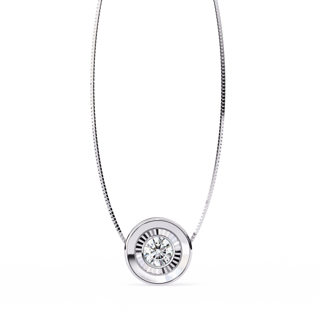Eterna Glow Circle Pendant | 925 Sterling Silver