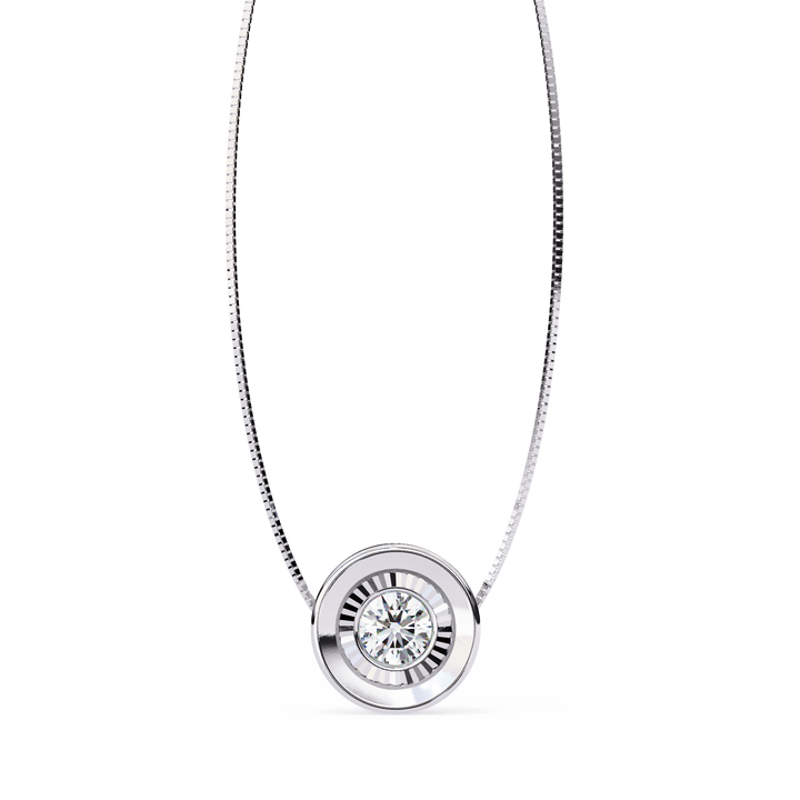 Eterna Glow Circle Pendant | 925 Sterling Silver