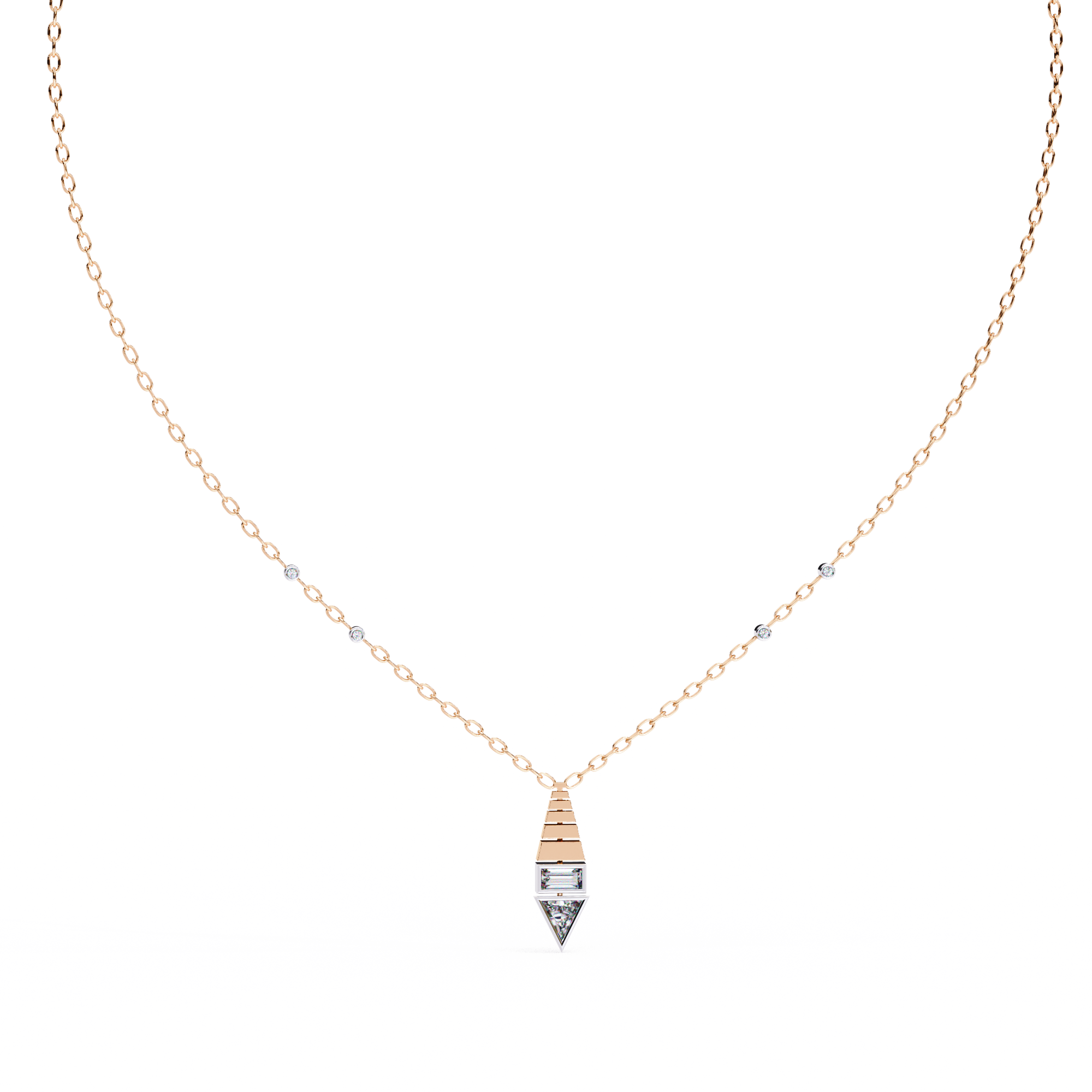 Modern Prism Drop Pendant | 925 Sterling Silver