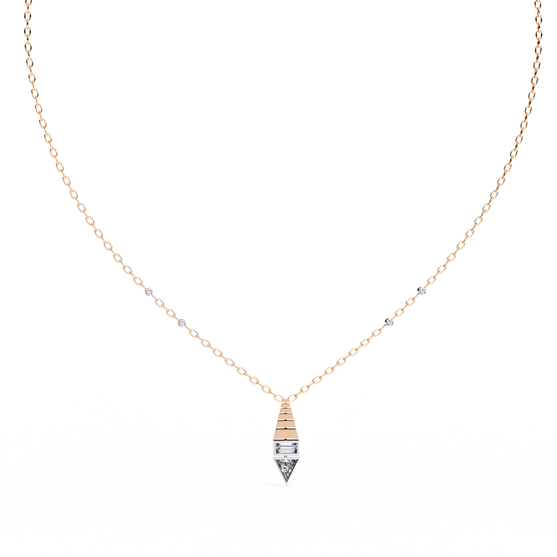 Modern Prism Drop Pendant | 925 Sterling Silver