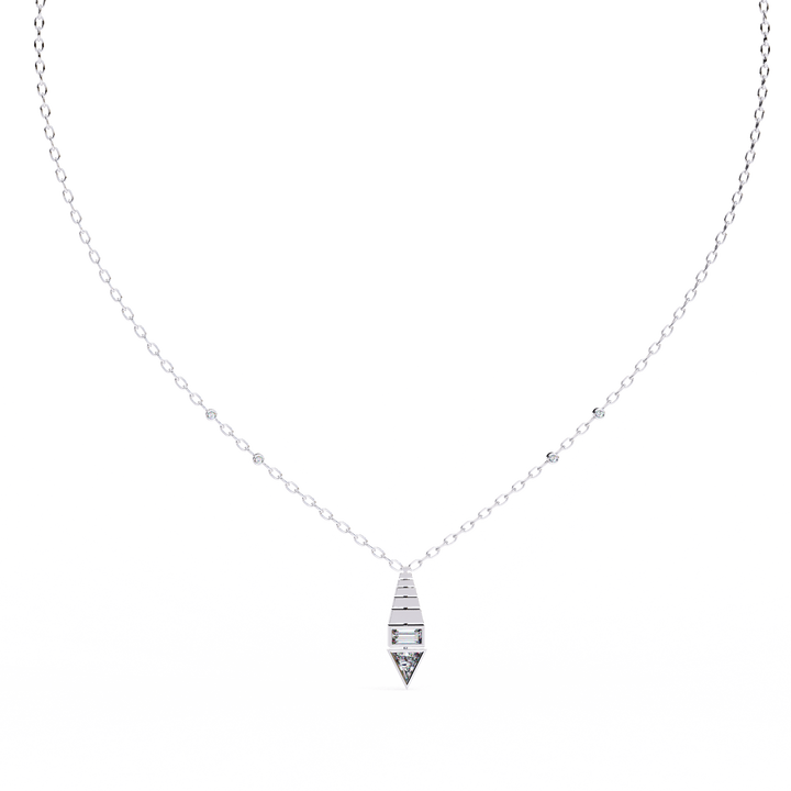 Modern Prism Drop Pendant | 925 Sterling Silver