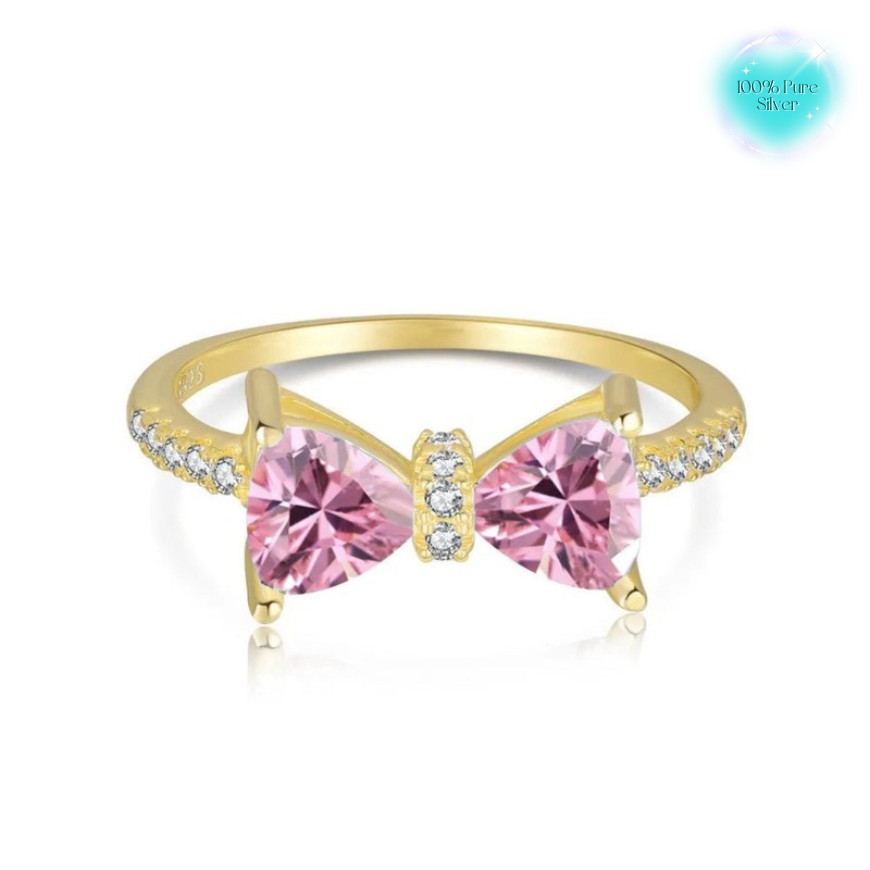 Orope's Blushing Heart Bow Ring | Made with 925 Pure Sterling Silver